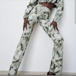 Zara Green Tie Dye Pants